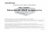 Manual del usuario - Brother€¦ · más comunes (FAQ), asistencia de productos, pregunt as técnicas y actualizaciones de controladores y utilidades. i Impresora láser Serie HL-1435