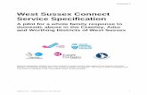 West Sussex Connect Service Specification · 2. Scope of the service 2.1 The service will deliver a whole family, whole system response that facilitates engagement between services