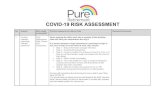 COVID-19 RISK ASSESSMENT - Pure Retirement...COVID-19 RISK ASSESSMENT 6 Canteen/Rest Area Pure Retirement Staff Where possible, workers should be encouraged to bring their own food.