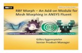 RBF Morph - An Add-on Module for Mesh Morphing in ANSYS Fluent · RBF Morph Advantages • Faster and more consistent than remeshing • Simplifies the parameterization of models