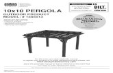 M10282 Pergola (10x10) - AI - Backyard Discovery · 10x10 PERGOLA OUTDOOR PRODUCT MODEL: # 1505513 Made in China INS-1505513-A-(10x10) PERGOLA-ENG 7-06-18 Save this assembly manual
