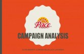 CAMPAIGN ANALYSIS€¦ · BRAND MARKETING •Tagline: “Make it saucy” •Positioning: Main competitor in a small market, seeking variety and brand loyalty •Tone: Traditional,