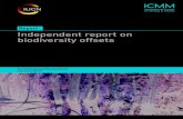 Independent report on biodiversity offsets...biodiversity through protecting the site from pressures, such as grazing and tree clearance. The gains are calculated by comparing the