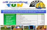 Lexington's Premier Inflatable Rentals and more! - Contact Info: … · 2016. 9. 26. · jumpy in a bounce house or kick a soccer ball at a giant dartboard. We have unique games that
