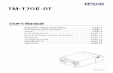 TM-T70II-DT User's Manual · 2019. 5. 27. · When you move this product, be su re to hold the main body. If yo u hold only the connector cover, it may come off and the main body