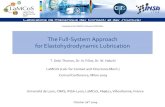 The Full System Approach for Elastohydrodynamic Lubrication · The Full‐System Approach for Elastohydrodynamic Lubrication T. Doki‐Thonon, Dr. N. Fillot, Dr. W. Habchi LaMCoS