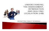 New BOONTON PUBLIC SCHOOLSBOONTON PUBLIC SCHOOLS · 2017. 11. 4. · All Boooo to sta e o de s a e as ed to epo tnton stakeholders are asked to report incidents involving such behaviors.
