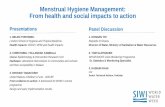 Menstrual Hygiene Management: From health and social ... · 3. BROOKE YAMAKOSHI United Nations Children’s Fund - UNICEF From evidence to action: A framework for MHM in school programme