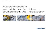 Automation solutions for the automotive industry - Lenze · modular software system, the Lenze FAST Application Software Toolbox, incorporates the experience from several thousand