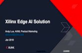 Xilinx Edge AI Solution - Agasint Edge AI...License Plate Detection Modified DenseBox License Plate Recognition GoogleNet + Multi-task Learning ADAS/AD Object Detection SSD, YOLOv2,