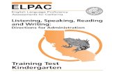 Listening, Speaking, Reading and Writing: Directions for ... · Listening: Test Administration Directions16 . Special Directions for Listening16 . Prompting Guidelines for All Listening
