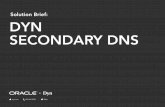 DYN SECONDARY DNS - Oracle · on DNS, you can’t afford to have your DNS service unavailable or underperforming for any amount of time. Dyn’s cloud-based Secondary DNS solution