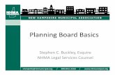 Planning Board Basics - NH.gov · Planning Board Basics . Statutory Duties of Planning Board 2. Master Plan: RSA 674:1 -:4 3. Capital Improvements Program • Aid with budgeting decisions