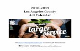 2018 2019 Los Angeles County 4 H Calendarcelosangeles.ucanr.edu/files/294374.pdf · 2018. 11. 16. · AV– Antelope Valley, SFV– San Fernando Valley, SSG– South San Gabriel,