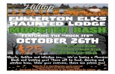 Fullerton Elks Haunted Lodge Monster Bash · 7:30 Monster Mash Ghouls, Goblins and Witches too... We’re having a Monster Bash and inviting you! There will be food, dancing and witches