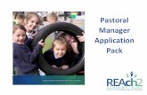 Pastoral Manager Application Pack · REAch2 is the Cornerstone of the Trust: providing a strong, responsible foundation from which every academy develops and grows. A cornerstone