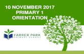 10 NOVEMBER 2017 PRIMARY 1 ORIENTATION · Head Prefect 2.40 p.m. Welcome Address by Principal 3.00 p.m. Sharing on Important School Matters 3.10 p.m. Sharing on After School Care