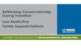 Rethinking Conservatorship During Transition: Less ... · 1. States do not have needed data on conservatorships 2. People with disabilities are widely underestimated in their decision-making