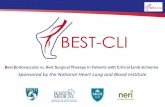 Sponsored by the National Heart Lung and Blood Institute · Critical Limb Ischemia (CLI) - Impact In the absence of revascularization, limb amputation rate in patients with CLI approaches
