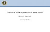 President’s Management Advisory Board · 2011 Initiative . SES Executive Development and Appraisals Overview PMAB, ... (SSAO) by Jan 15, 2013 •Interagency Strategic Sourcing Leadership