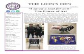 Te Lon’s Den - History With Mrs. Johnson · The Power of Art Winter 2018 When you walk into Mrs. Wallenburg's art class, there are two painted desks. Earlier in the year, they may