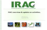 IRAC overview & update on activities. · IRAC guidelines for resistance management in oilseed rape can be found on the IRAC website (). •IRAC would like to thank all of those who