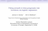 Fitting smooth-in-time prognostic risk functions via logistic ......Introduction The 2 existing approaches How we ﬁt fully-parametric model Illustration Discussion Summary Fitting