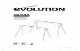 SAW HORSE · 3  E Step 1 Step 1. (a) Main component (b) Hooks (2pcs). Step 2. Open the left legs. Step 3. Open the right legs. Step 4. Stand the Saw Horse up. Step 5.