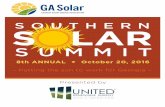 Putting the sun to work for Georgia – Presented by · 2016. 10. 20. · development of a robust solar industry in Georgia through advocacy, education and outreach. Since GA Solar