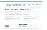 MANAGEMENT SYSTEM CERTIFICATE · CERTIFICATE Certificato No./Certificate No.: CERT-14454-2004-AQ-BOL-SINCERT Data prima emissione/Initial date: 29 giugno 2004 Validità/Valid: 19