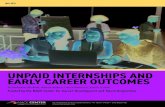 UNPAID INTERNSHIPS AND EARLY CAREER OUTCOMES · immediate and long-term impact of the internship experience on career outcomes. To explore employer perceptions of the unpaid internship