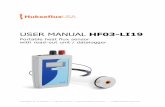 USER MANUAL HF03-LI19 - Hukseflux USA · HF03-LI19 manual v1618 5/25 Introduction HF03 is a heat flux sensor commonly used in fire testing. It is designed for short (exposure time