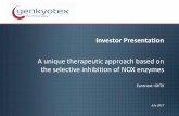 Investor Presentation · 2018. 2. 19. · Multiple key clinical milestones expected in the next 12 months Genkyotex: Global leader in NOX therapeutics Investor Presentation Page 3