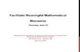 Facilitate Meaningful Mathematical Discoursecjbalm/Quest/FacDiscourse.pdf · Facilitate Meaningful Mathematical Discourse Thursday, June 19 ... connections between different student