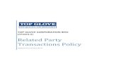 Related Party Transactions Policy - Top Glove · Related Party Transactions Policy 1. INTRODUCTION As a public listed company, Top Glove Corporation Bhd (“the ompany” or “Top