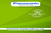 Panasonic Energy India Co. Lt d....Panasonic Energy India Co. Lt d. NOTICE is hereby given that the THIRTY EIGHTH ANNUAL GENERAL MEETING of the members of Panasonic Energy India Co.