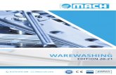 WAREWASHING - MACH UK · with the internationally recognised ISO 9001 quality management standard and all machines are fully tested and inspected before shipping. Mach UK offers premium