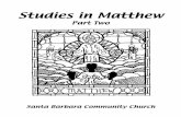 Studies in Matthew - sbcommunity.org · Gundry Robert Gundry, Matthew: A Commentary on His Literary and Theological Art. Eerdmans, 1982. Hendrickson William Hendrickson, Exposition