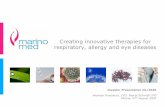 Creating innovative therapies for respiratory, allergy and eye ......Creating innovative therapies for respiratory, allergy and eye diseases Investor Presentation H1/2020 Andreas Grassauer,
