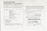 DEKORON® - Thermal Fluidics, Inc. · DEKORON® Installation Instructions ... about 1'/2" squarely off the end of the heater, making sure the conductors are not in contact with each