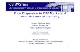 Price Dispersion in OTC Markets: A New Measure of Liquidity · 2010. 11. 19. · • A new liquidity measure based on price dispersion effects is derived from a market microstructure