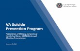 VA Suicide Prevention Program - AMSUS€¦ · suicide prevention over the next decade. •Aligns with the 2012 National Strategy for Suicide Prevention. •Consists of 4 strategic