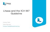 Lhasa and the ICH M7 Guideline and the ICH … · methodologies in lieu of in vitro testing. • These methodologies can be used to support the decision making for determining mutagenic
