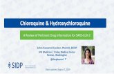Chloroquine & Hydroxychloroquine...HCQ + Azith observational study (N = 80) Mar 28: Molina et al. No evidence for HCQ + Azith in severe infection (N = 11) Apr 10: Chen et al. RCT HCQ