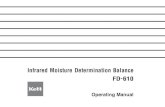 Infrared Moisture Determination Balance FD-610 ... Infrared Moisture Determination Balance Safety Notes