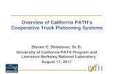 Overview of California PATHâ€™s Cooperative Truck Platooning ... 7 PATH History with Truck Platooning