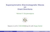 Nemani V. Suryanarayanaism2011/talks/Nemani Suryanarayana.pdf · Supersymmetric Electromagnetic Waves on Giant Gravitons Nemani V. Suryanarayana Based on arXiv:1004.0098[hep-th] withSujay