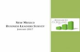 NEW MEXICO LEADERS SURVEYAn increase from the 2015 (69%) and 2016 (76%) studies, approximately four-fifths (79%) of business leaders currently say that business leaders in New Mexico