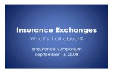eInsuranceSymposium-2008PanelFinal Compatibility Mode · Insurance Exchanges Past & Present… •Lloyd’s of London –1688 to Present $3.9B in Assets, $7.7B 2007 Profit •The