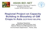 Regional Project on Capacity Building in Biosafety of GM ...€¦ · Promoting biosafety research • Regional training activities in risk assessment, risk communication and GMO detection